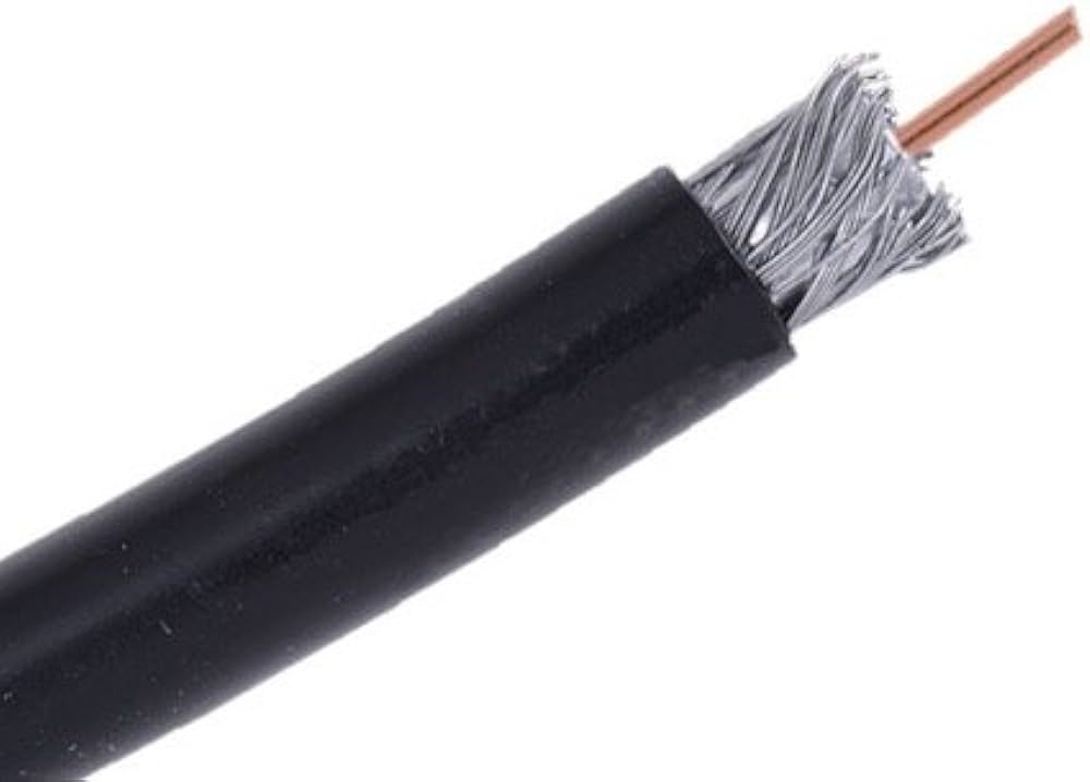 Cable Coaxial RG6-1000ft 96 Trenza Negro