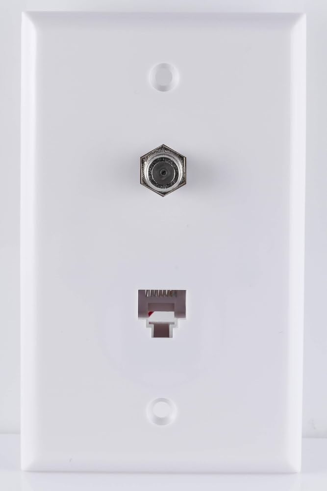 Tapa 1 F-Type Coax Connector, 1 Telephone Line