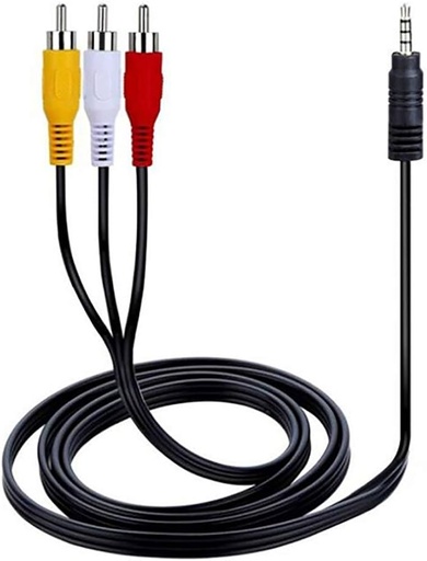 [472079] Cable 3.5mm St. to 3RCA 6ft (Q300)