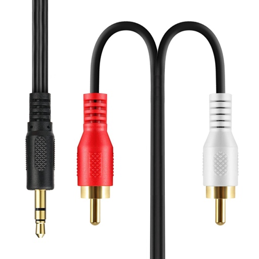 [PS209-12] Cable 3.5mm to 2RCA 12ft