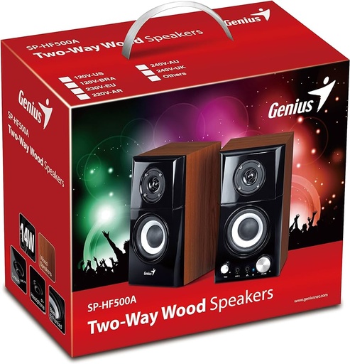 [227816] Genius Bocina SP-HF500A Two-Way Wood Speakers